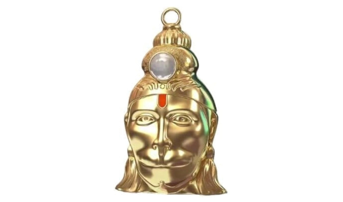 YesYantra® Shri Hanuman Chalisa Yantra - Bal Hanuman Pendant Gold plated Chain