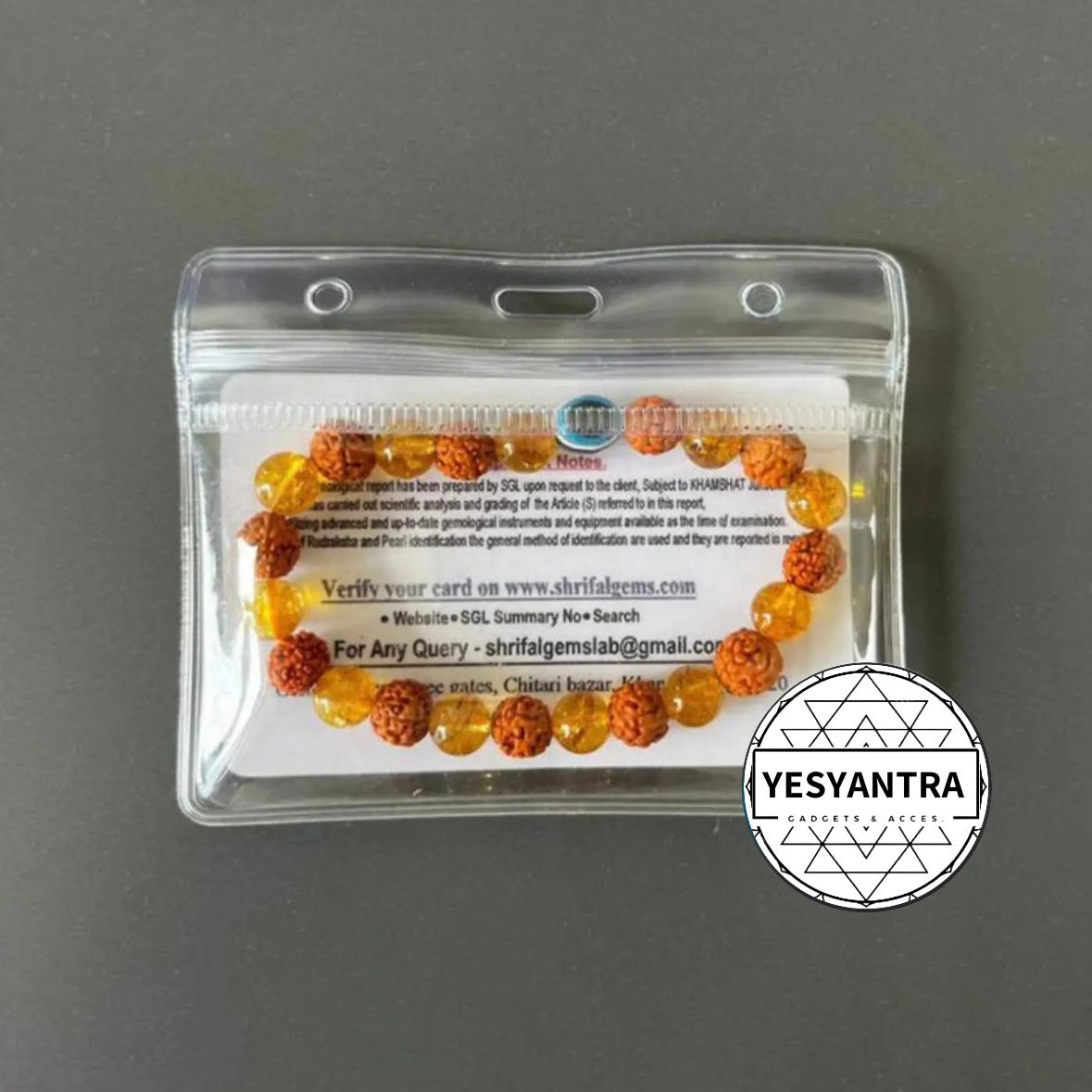 Rudraksha & Citrine Bracelet (Buy 1 Get 1 Free)